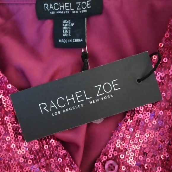 Rachel Zoe Long Sleeved Sequinned Blouse - Picture 10 of 11